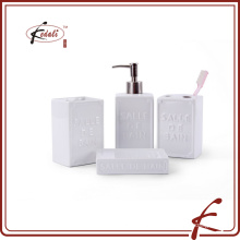 white salle de bain square ceramic bathroom accessories set